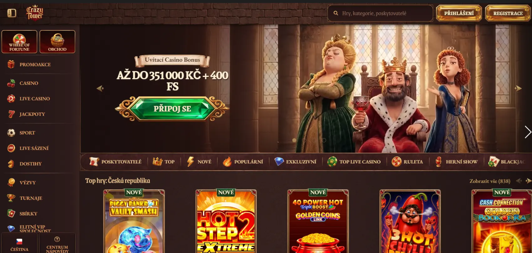 Crazytower Casino Screen