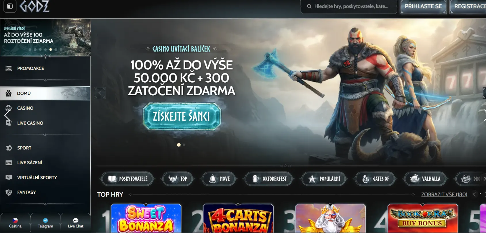 Godz Casino Screen
